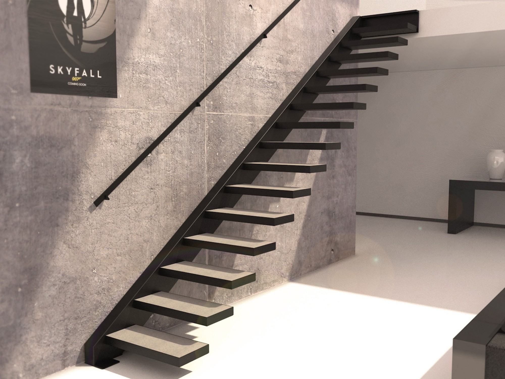 Acheter un escalier suspendu design en métal à Lyon 69