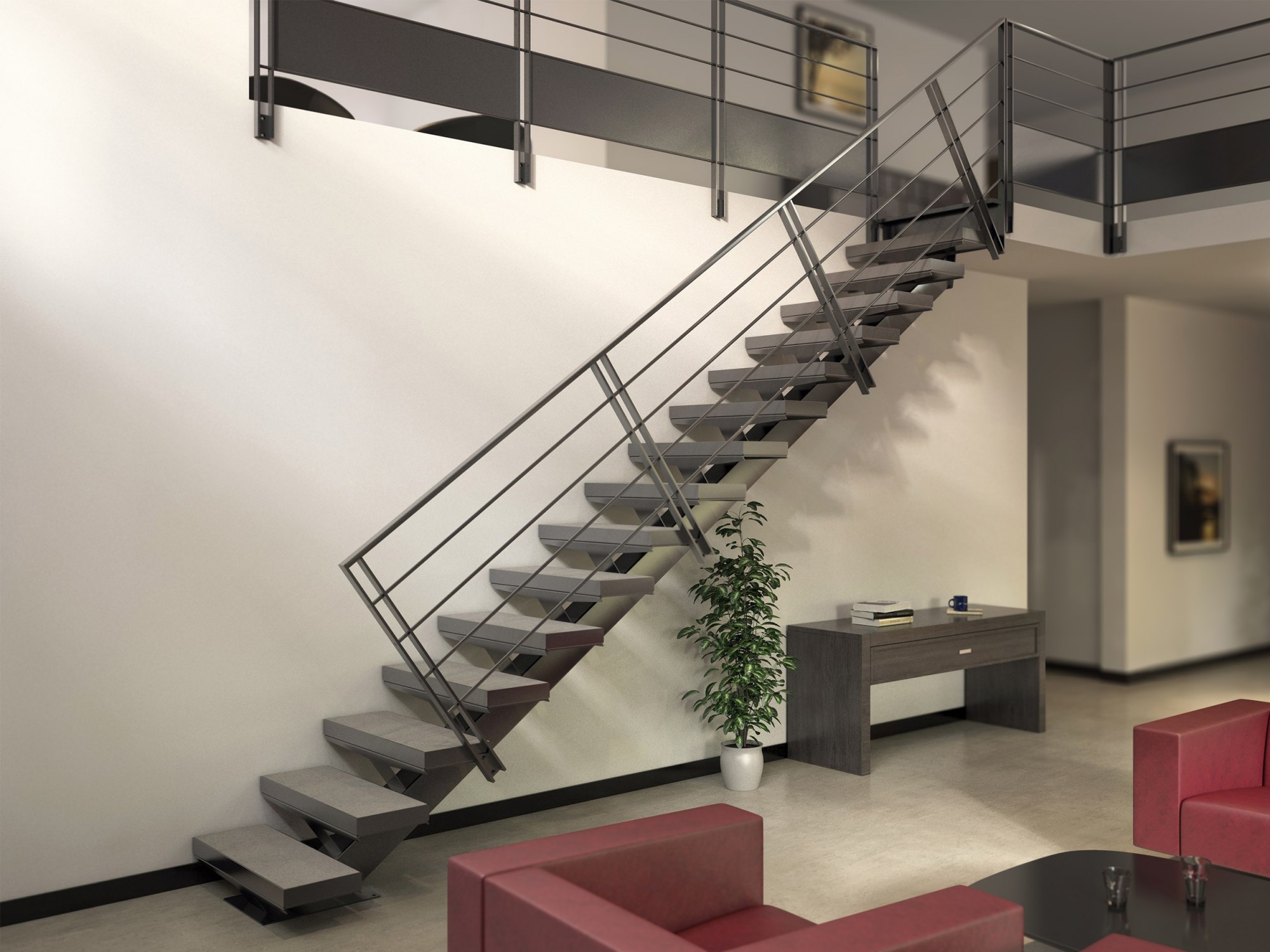 Acheter un escalier design en kit avec structure en acier